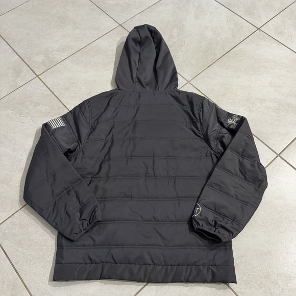 Notre Dame Fighting Irish Jacket Mens L Gray Colosseum Puffer Military College - Picture 4 of 7